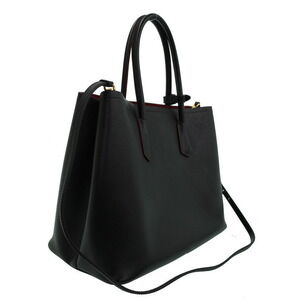 Prada Saffiano Shoulder Double Bag Leather black